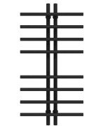 Полотенцесушитель водяной Deffi Gray П8 60х1000 нижнее подключение черный A.GY.100.6.8.B.A