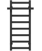 Полотенцесушитель водяной Deffi Nicolе П8 300х800 боковое правое подключение черный A.NI.80.30.8.B.C