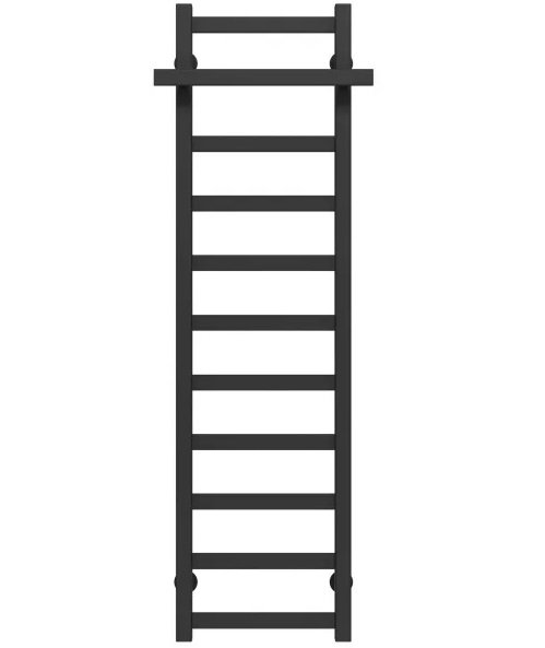 Полотенцесушитель водяной Deffi Nicolе П11 300х1200 боковое левое подключение черный A.NI.120.30.11.B.B