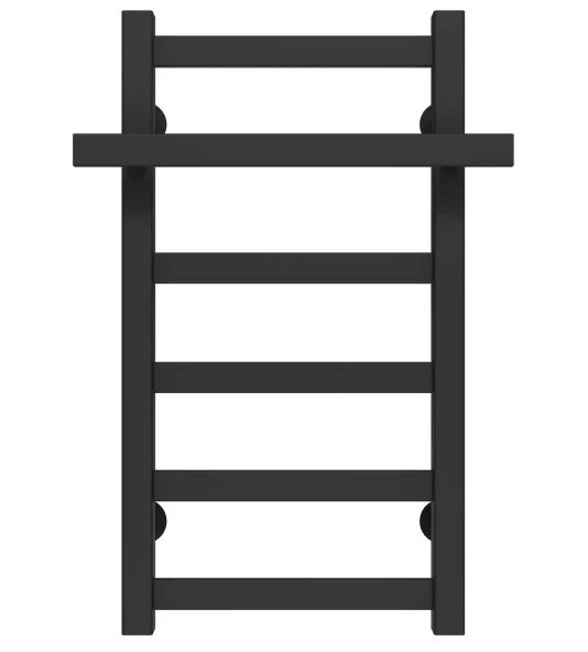 Сушка для рушників водяна Deffi Nicolе П6 300х600 нижнє підключення чорний A.NI.60.30.6.B.A