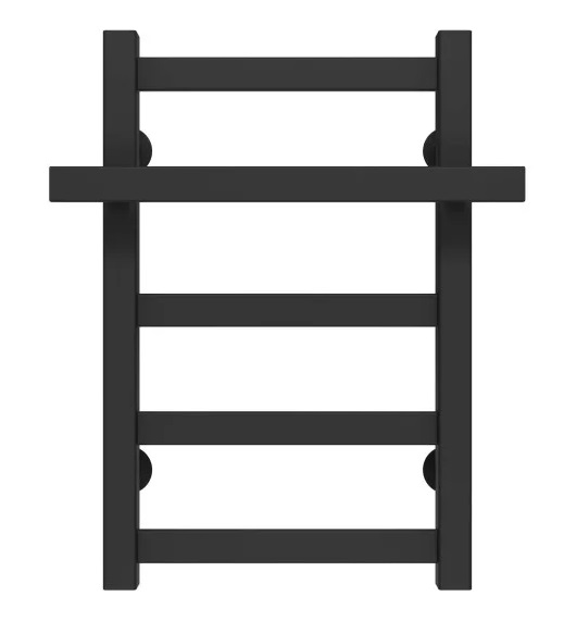 Сушка для рушників водяна Deffi Nicolе П5 400х500 бічне ліве підключення чорний A.NI.50.40.5.B.B