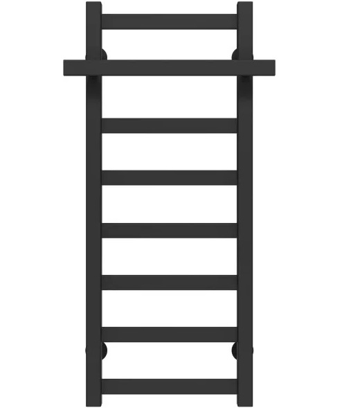 Полотенцесушитель водяной Deffi Nicolе П8 400х800 боковое левое подключение черный A.NI.80.40.8.B.B