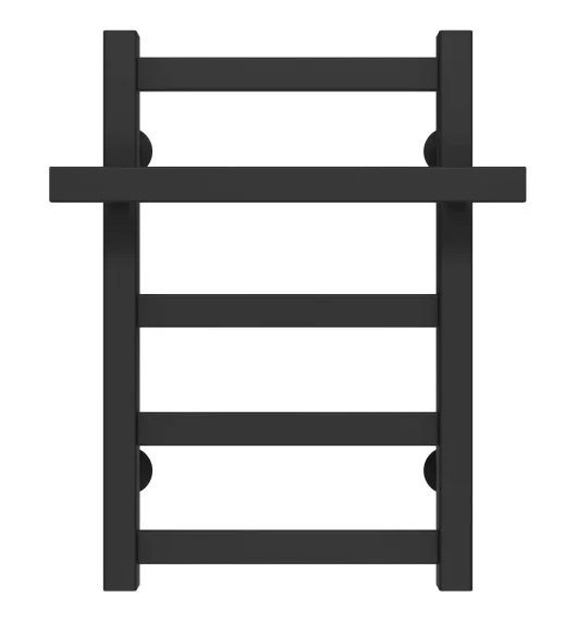 Сушка для рушників водяна Deffi Nicolе П5 400х500 бічне праве підключення чорний A.NI.50.40.5.B.C