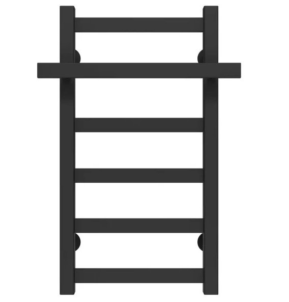 Сушка для рушників водяна Deffi Nicolе П6 400х600 нижнє підключення чорний A.NI.60.40.6.B.A