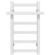 Полотенцесушитель водяной Deffi Nicolе П6 400х600 боковое правое подключение белый A.NI.60.40.6.W.C