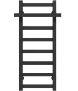 Сушка для рушників водяна Deffi Nicolе П8 400х800 бічне ліве підключення чорний A.NI.80.40.8.B.B