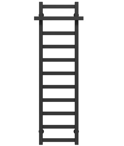 Полотенцесушитель водяной Deffi Nicolе П11 400х1200 боковое левое подключение черный A.NI.120.40.11.B.B