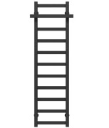 Полотенцесушитель водяной Deffi Nicolе П11 400х1200 боковое левое подключение черный A.NI.120.40.11.B.B