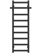 Сушка для рушників водяна Deffi Nicolе П9 400х1000 бічне ліве підключення чорний A.NI.100.40.9.B.B