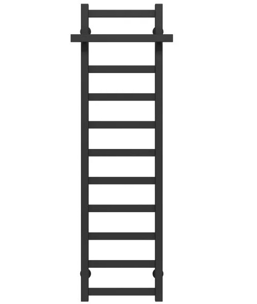 Сушка для рушників водяна Deffi Nicolе П11 400х1200 бічне праве підключення чорний A.NI.120.40.11.B.C