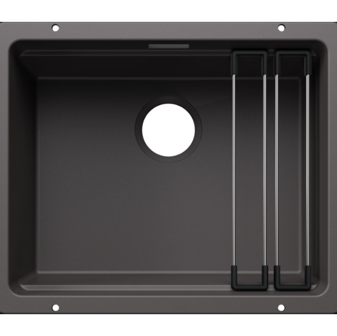Мийка для кухні прямокутна Blanco ETAGON 500-U SILGRANIT PuraDur темна скеля 527758