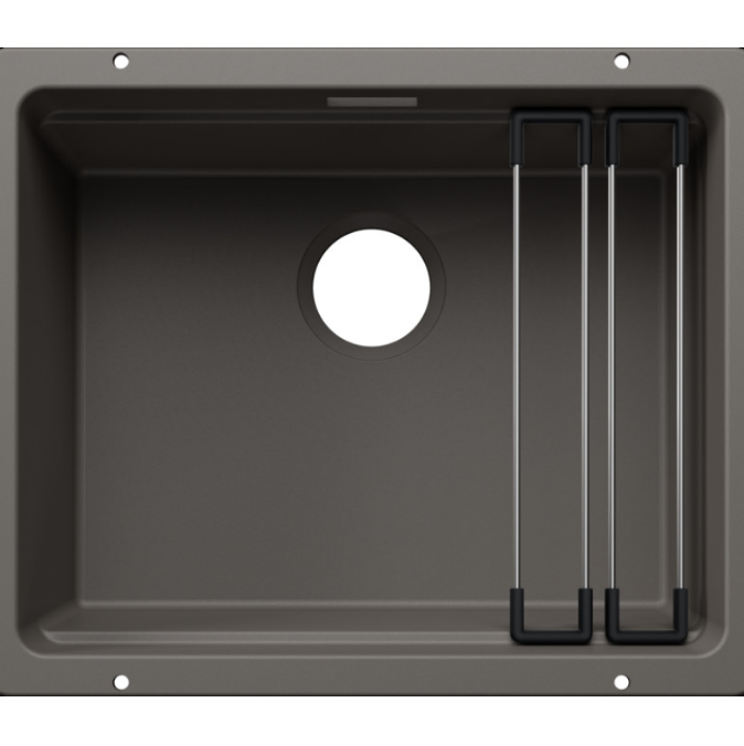 Мийка для кухні прямокутна Blanco ETAGON 500-U SILGRANIT PuraDur вулканічний сірий 527755