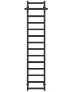 Полотенцесушитель водяной Deffi Nicolе П14 400х1600 боковое левое подключение черный A.NI.160.40.14.B.B
