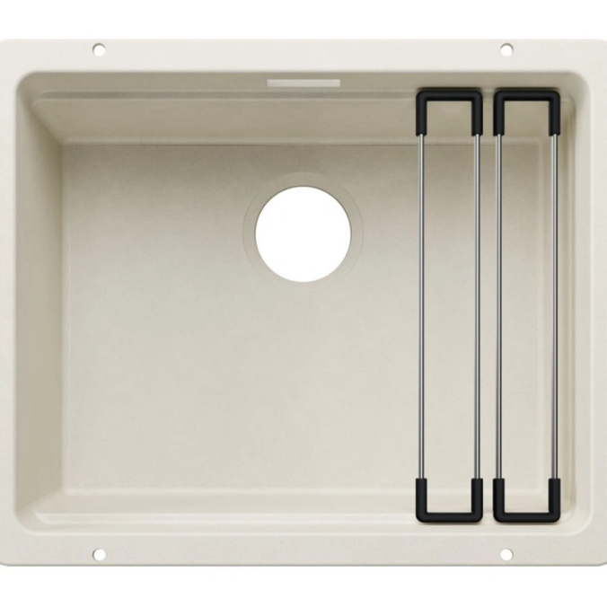 Мийка для кухні прямокутна Blanco ETAGON 500-U SILGRANIT PuraDur ніжний білий 527756