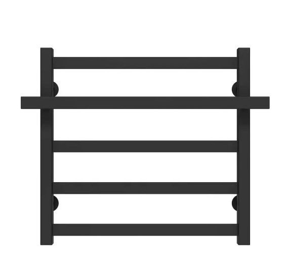 Полотенцесушитель водяной Deffi Nicolе П5 500х500 нижнее подключение черный A.NI.50.50.5.B.A