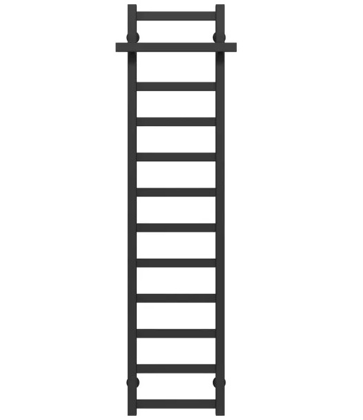 Полотенцесушитель водяной Deffi Nicolе П12 400х1400 боковое левое подключение черный A.NI.140.40.12.B.B