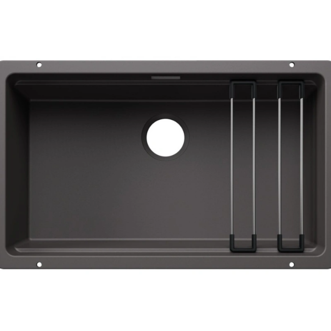 Мийка для кухні прямокутна Blanco ETAGON 700-U SILGRANIT PuraDur темна скеля 527766