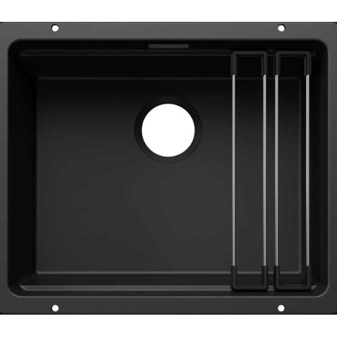 Мийка для кухні прямокутна Blanco ETAGON 500-U SILGRANIT PuraDur чорний 527754