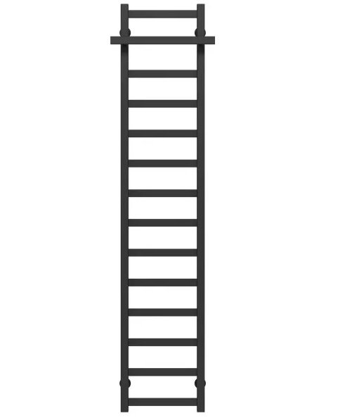 Сушка для рушників водяна Deffi Nicolе П14 400х1600 бічне ліве підключення чорний A.NI.160.40.14.B.B