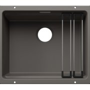 Мойка для кухни прямоугольная Blanco ETAGON 500-U SILGRANIT PuraDur вулканический серый 527755