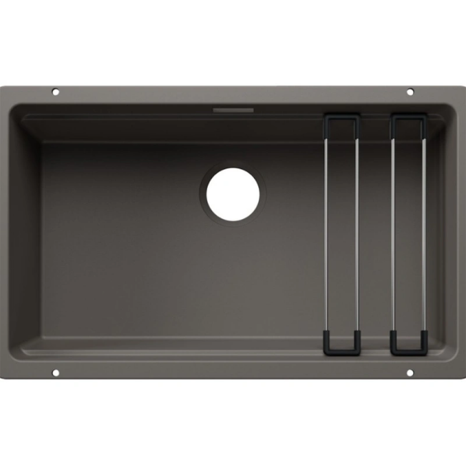 Мийка для кухні прямокутна Blanco ETAGON 700-U SILGRANIT PuraDur вулканічний сірий 527763
