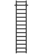Полотенцесушитель водяной Deffi Nicolе П14 400х1600 нижнее подключение черный A.NI.160.40.14.B.A