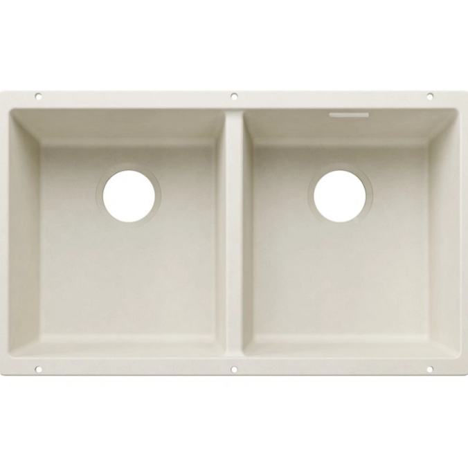 Мойка для кухни прямоугольная Blanco SUBLINE 350/350-U SILGRANIT PuraDur нежный белый 527828