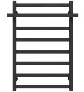 Сушка для рушників водяна Deffi Nicolе П8 500х800 бічне ліве підключення чорний A.NI.80.50.8.B.B