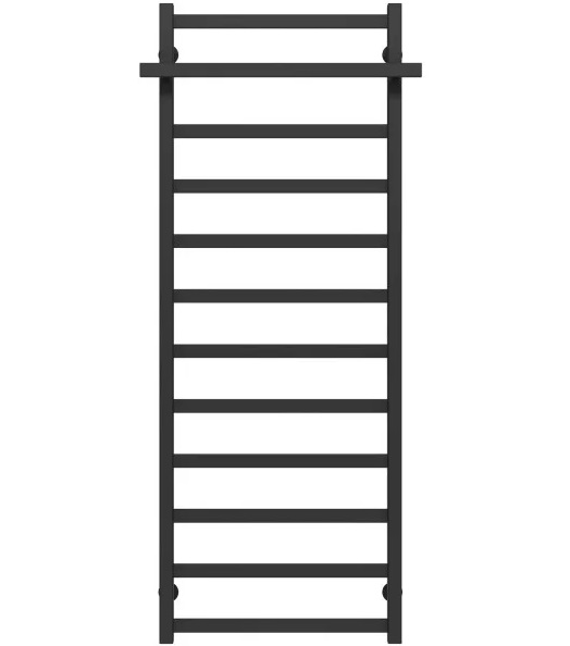 Полотенцесушитель водяной Deffi Nicolе П12 500х1400 боковое правое подключение черный A.NI.140.50.12.B.C