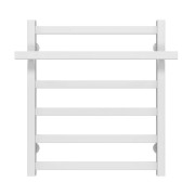 Полотенцесушитель водяной Deffi Nicolе П6 500х600 боковое левое подключение белый A.NI.60.50.6.W.B