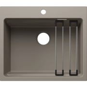 Мойка для кухни прямоугольная Blanco ETAGON 6 SILGRANIT PuraDur серый беж 527753