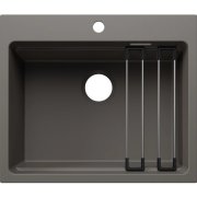 Мийка для кухні прямокутна Blanco ETAGON 6 SILGRANIT PuraDur вулканічний сірий 527747