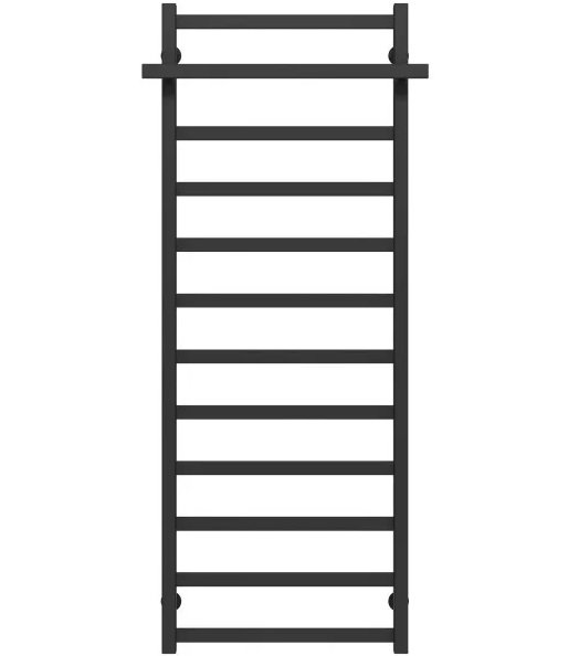 Сушка для рушників водяна Deffi Nicolе П12 500х1400 бічне ліве підключення чорний A.NI.140.50.12.B.B