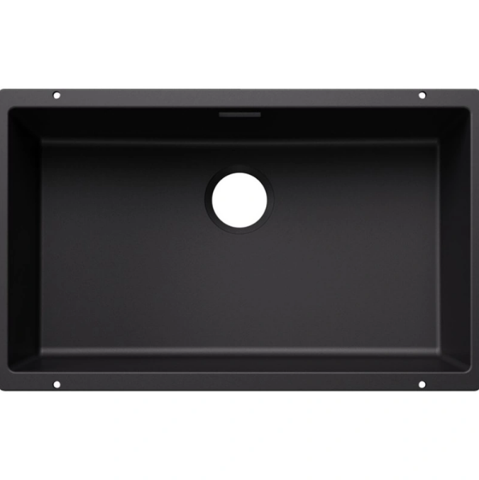 Мийка для кухні прямокутна Blanco SUBLINE 700-U SILGRANIT PuraDur чорний 527802