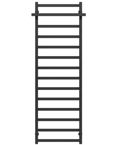 Полотенцесушитель водяной Deffi Nicolе П14 500х1600 боковое левое подключение черный A.NI.160.50.14.B.B