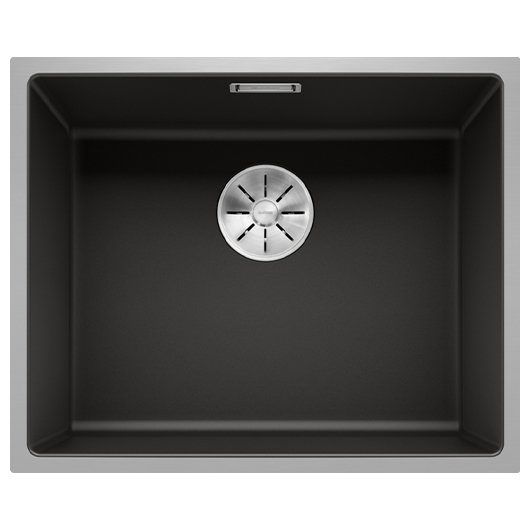 Мойка для кухни прямоугольная Blanco SUBLINE 500-IF SteelFrame SILGRANIT PuraDur черный 525997
