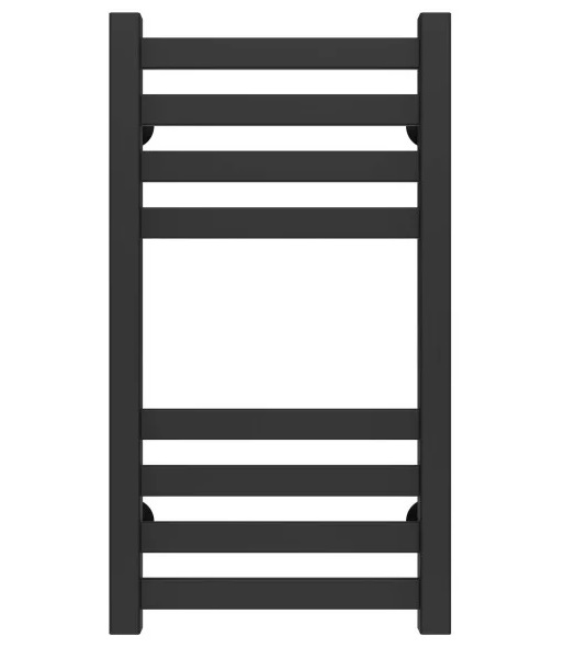 Полотенцесушитель водяной Deffi Magnus П8 400х600 боковое левое подключение черный A.MA.60.40.8.B.B