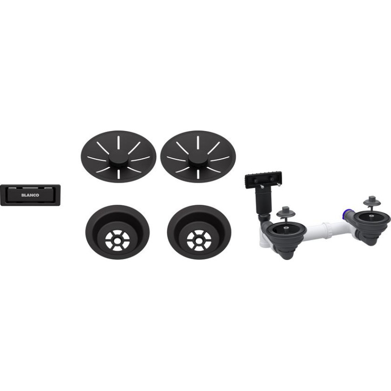 Відвідна арматура Blanco InFino® для двох чаш нержавіюча сталь чорний матовий 207438