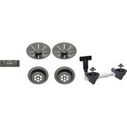 Отводная арматура Blanco InFino® для двух чаш нержавеющая сталь сатиновая темная сталь 207440