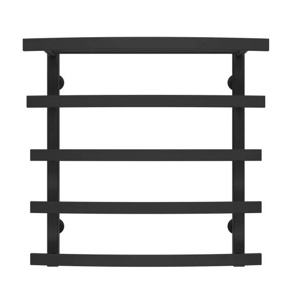 Полотенцесушитель водяной Deffi Lotos П5 400х600 боковое правое подключение черный A.LO.60.40.5.B.C