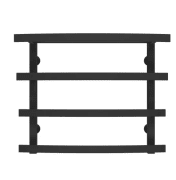 Сушка для рушників водяна Deffi Lotos П4 400х500 бічне ліве підключення чорний A.LO.50.40.4.B.B