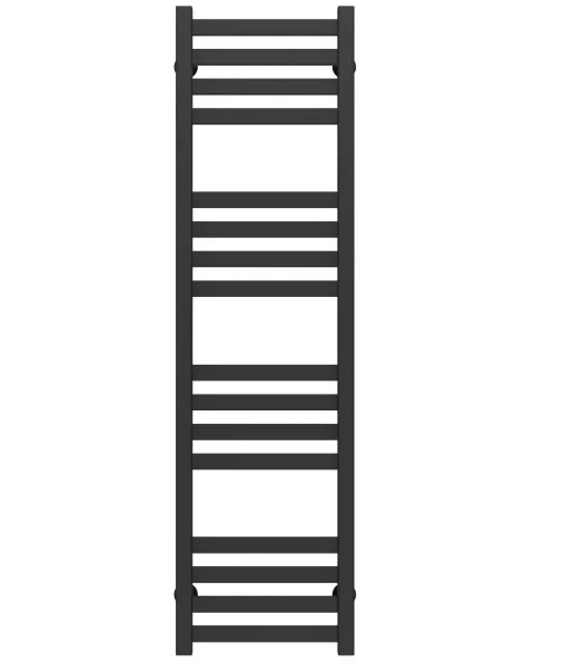 Сушка для рушників водяна Deffi Magnus П16 400х1200 нижнє підключення чорний A.MA.120.40.16.B.A