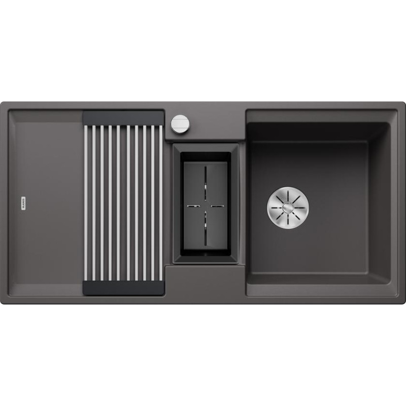 Мойка для кухни прямоугольная Blanco ADIRA 6 S SILGRANIT темная скала 527603