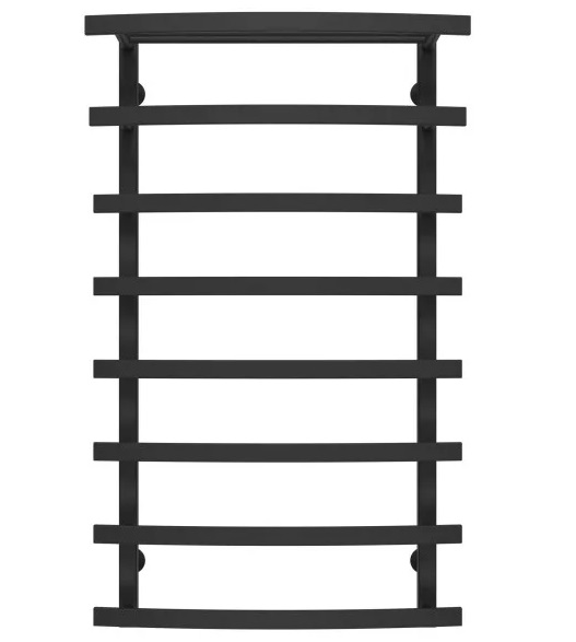 Полотенцесушитель водяной Deffi Lotos П8 400х1000 нижнее подключение черный A.LO.100.40.8.B.A