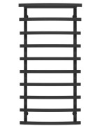 Полотенцесушитель водяной Deffi Lotos П10 400х1200 боковое левое подключение черный A.LO.120.40.10.B.B