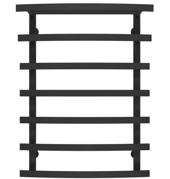 Полотенцесушитель водяной Deffi Lotos П7 400х800 боковое левое подключение черный A.LO.80.40.7.B.B