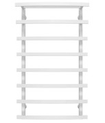 Сушка для рушників водяна Deffi Lotos П8 400х1000 нижнє підключення білий A.LO.100.40.8.W.A