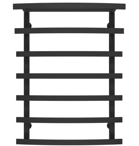 Сушка для рушників водяна Deffi Lotos П7 400х800 нижнє підключення чорний A.LO.80.40.7.B.A