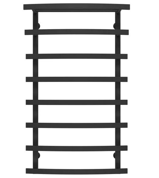 Сушка для рушників водяна Deffi Lotos П8 400х1000 нижнє підключення чорний A.LO.100.40.8.B.A