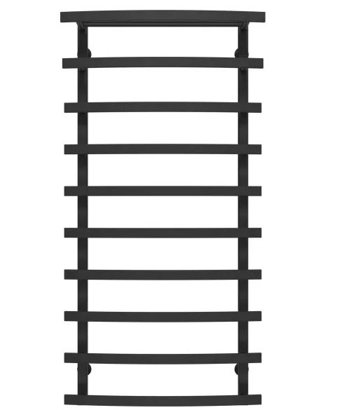 Сушка для рушників водяна Deffi Lotos П10 400х1200 бічне ліве підключення чорний A.LO.120.40.10.B.B